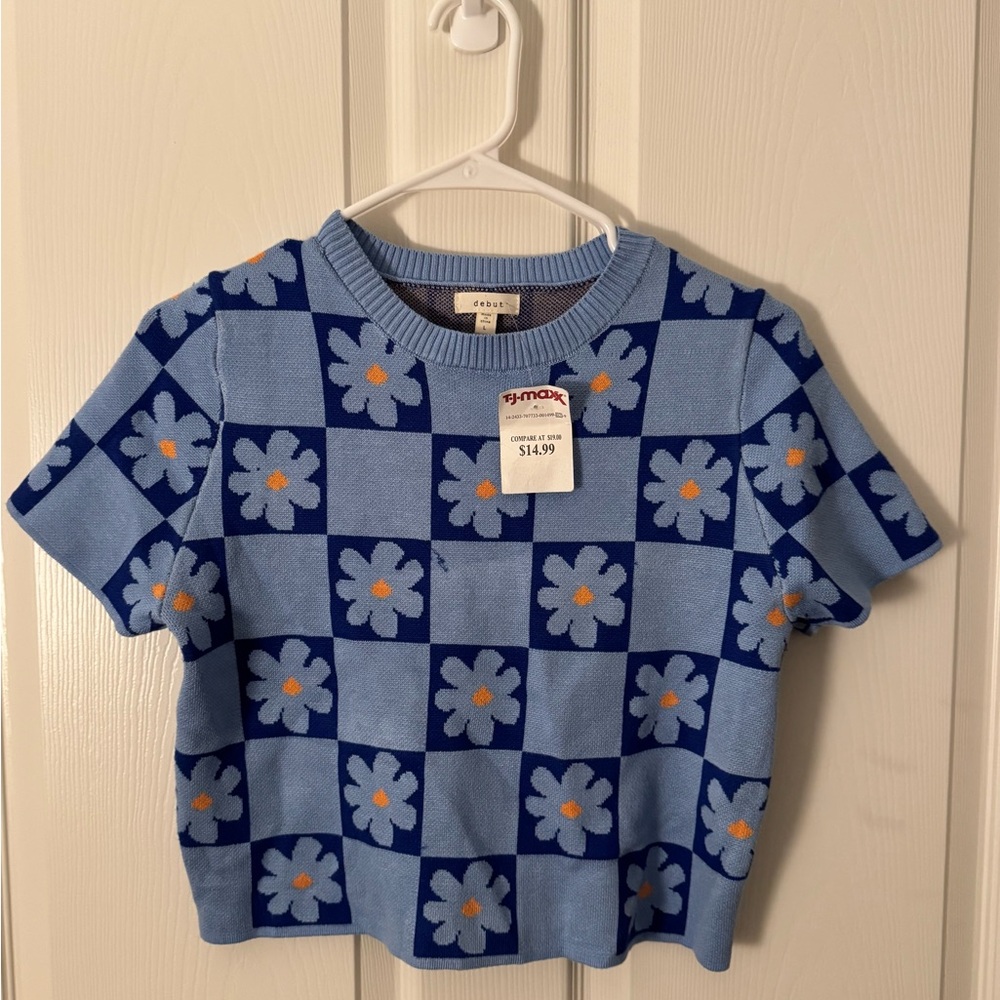 Blue Floral Kids Top